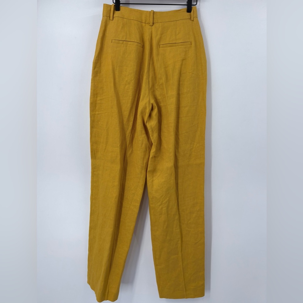 ZARA Women’s Yellow Linen Blazer Pant Set - Picture 11 of 16